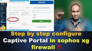 How to configure captive portal in sophos xg firewall ?