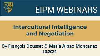 Webinar: intercultural intelligence and Negociations