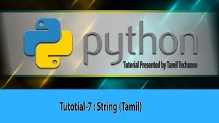 Python Tutorial for Beginners 7 String (Tamil) Anna University