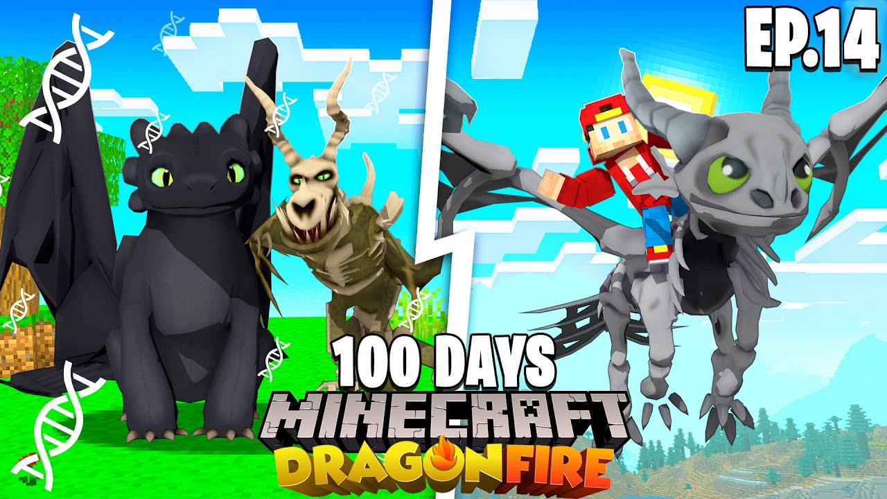 100 Days In Minecraft Dragon Fire Episode 14 Youtube