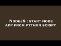 NodeJS : start node app from python script