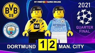 Dortmund vs Manchester City 1-2 (2-4) • Champions League 2021 • All Goals Highlights Lego Football