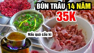 BÚN TRÂU 14 năm 35K Nhiều Rau nhất HN - Chủ Hiền Lành - Ăn Có Khác PHỞ TRÂU