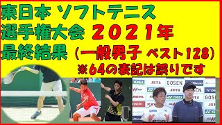 ソフトテニス　東日本選手権　男子結果 　【船水上松　船水九島　長尾丸山　谷岡金子　齋藤安積　日本信号】東日本ソフトテニス選手権大会