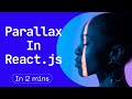 Create React Parallax Effect In 2 Mins #react #parallax #tutorial