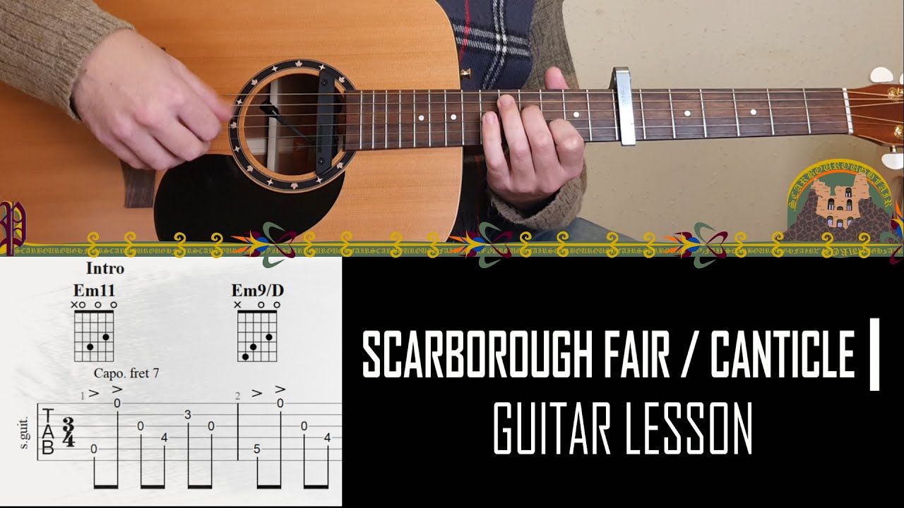 Scarborough Fair Guitar Lesson With Guitar Pro Tabs Chords Chordify