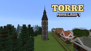 Construindo uma torre no Minecraft