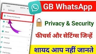 GB WhatsApp Privacy & security settings || GB WhatsApp privacy and security settings 2023 || SZ tech