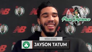 Jayson Tatum REACTS to Making 3rd All Star Team | Celtics vs Pistons Shootaround