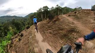 Cycling through rubber estate trail of Sungai Ara, Penang (snake attack)!