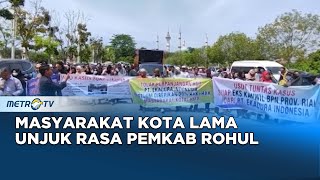 Ratusan Warga Kota Lama Minta Bupati Rohul Mencabut Rekomendasi Perpanjangan HGU