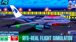 RFS–Real Flight Simulator–Kuala Lumpur–To–Seoul–Full Flight–A380-800–Malaysia Airlines–Real Route