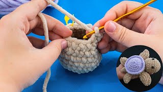 Even a beginner can crochet this turtle - a detailed tutorial!