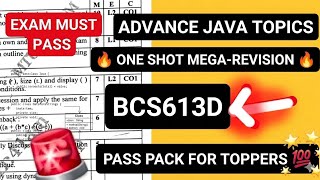 ADVANCE JAVA SUPER IMP 2026 VTU💯🤩 | BCS613D Model Paper Solutions + PYQs | 22 Scheme #vtu #cse