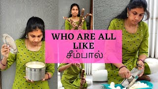 Saturday Vlog❤ Seem paal recipe || Who are all Like சீம்பால் || Crispy Chips Recipe