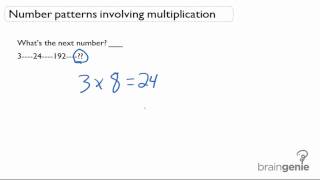 3.2.7 Number patterns involving multiplication