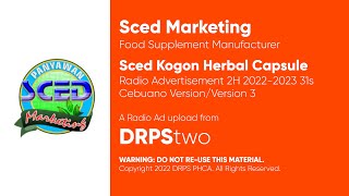 Sced Kogon Herbal Capsule Radio Ad 2H 2022-2023 31s (Cebuano Version/Version 3)