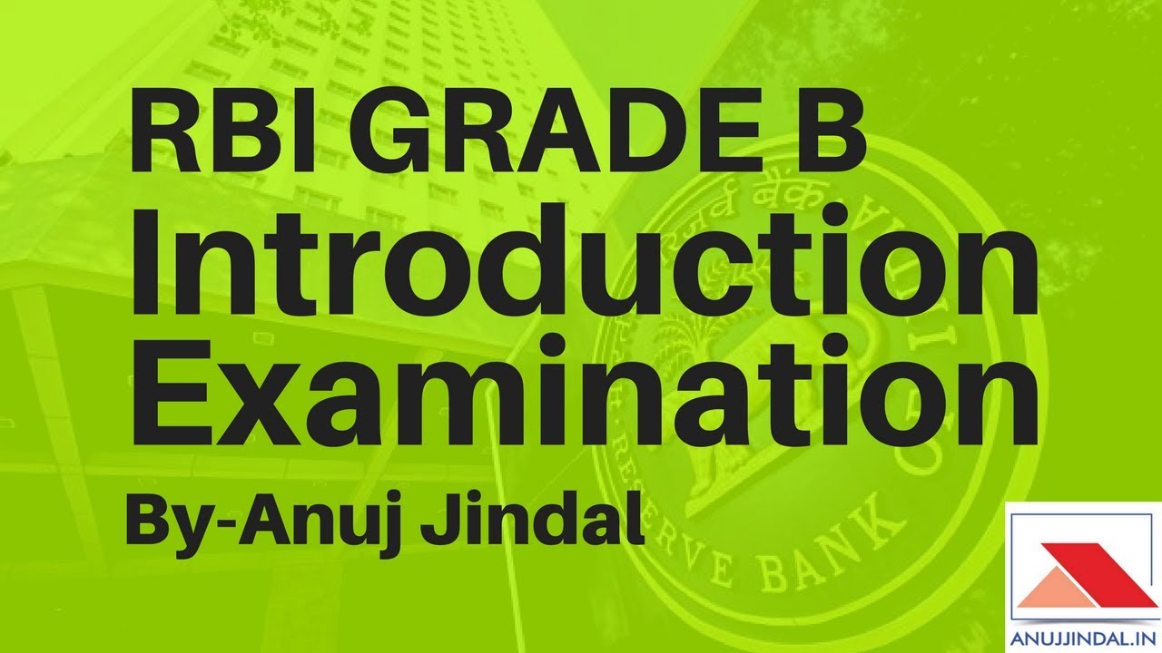 RBI GRADE Examination Introduction FOR RBI GRADE B | NABARD | SBI ...