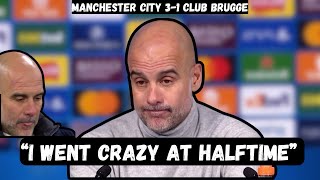 “I broke the toilets at half”- Pep Guardiola Post Match Interview - Manchester City 3-1 Club Brugge