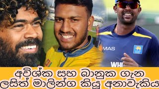 ඊයේ තරගයේ අවිශ්ක සහ බානුක දැවී යන හැටි කලින්ම ලසිත් මාලින්ග කියයි | Lasith Malinga