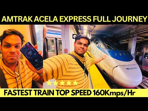 El TREN MÁS RÁPIDO de Estados Unidos AMTRAK ACELA Express Journey en Business Class 160 km/h MÁXIMA VELOCIDAD