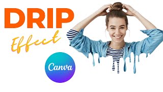 drip effect on Canva |how to create a drip design on Canva