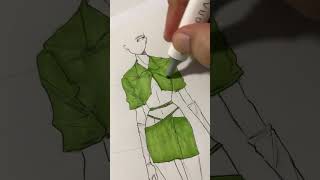 How to draw a dress👗Which level can  you draw?!#artwork #drawing #fashion #style #painting #artist