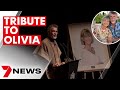 John Easterling's tribute to his wife at the Olivia Newton-John Memorial | 7NEWS