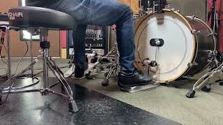 【ドラム】ツーバス ヒール＆トゥ奏法 260BPM 1分間 Double bass drum Heel-toe technique 260BPM 1 minute