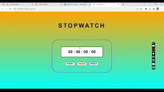 Stopwatch || Coding Ninjas || Skill Test For Frontend
