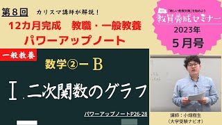 【教員採用試験】一般教養トレーニング動画　二次関数のグラフ【教セミ2023年5月号】