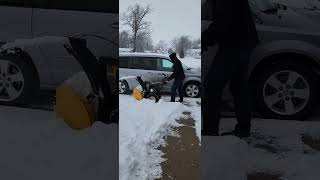 Kemper learning how to snow blow Jan 2025