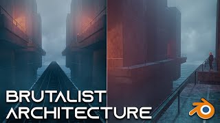 How to create a Brutalist style 3d building in Blender.