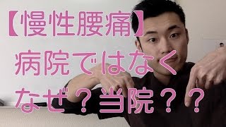 【腰痛 治し方】なぜ？慢性腰痛は整形外科ではなく当院なのか？