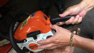 STIHL MS170 engine chain saws use maintenance teaching Taipei, Taiwan