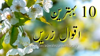 10 Best Aqwal e zareen in Urdu | Best Quotes in Hindi | Golden words in urdu | Aqwal e zareen