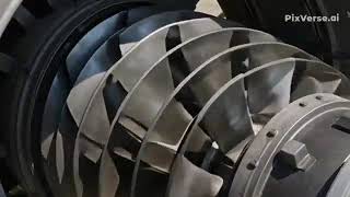 Gas turbine compressor surge animation