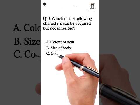 Class 10 Biology Heredity and Evolution MCQ.10 #shorts #biology