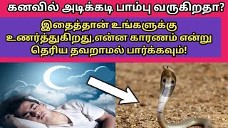 கனவில் அடிக்கடி பாம்பு வருகிறதா? உடனே இதை செய்யுங்கள் !