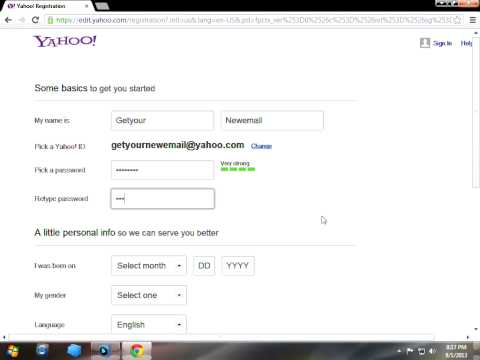 How to create a yahoo email address account How to create a yahoo email address account