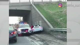 Stolen Porsche rams police cruiser