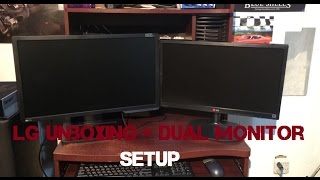 LG 22M35 Unboxing + Dual Monitor Setup