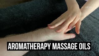 How do aromatherapy massage oils feel for the therapist and the client? Chat and Massage Demo