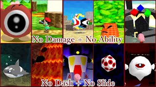 【星のカービィ64】初代式ノーダメすっぴん縛りで全ボス撃破/Kirby 64: The Crystal Shards - All Bosses  No Damege + No ability + +