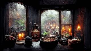 Halloween Witch Apothecary Cozy Ambience for studying, reading, and relaxing potion making