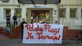 Wrocławscy narodowcy protestują przeciwko ukraińskim flagom na tramwajach MPK Wrocław