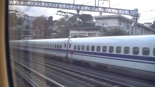 【東海道新幹線N700系】こだま671号右側車窓 東京～静岡 21 Feb. 2016