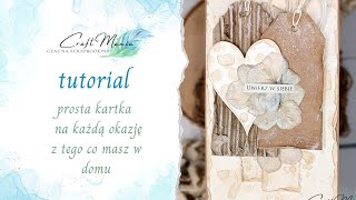 Efektowna i prosta Kartka DIY – Mixed media dla początkujących