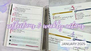 REFLECTIONS \u0026 WEEKLY ACTIONS for week 4 | 2025 goal planning | #mäksēlifeplanner