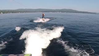 Wakeboarding jumps on winnisquam lake